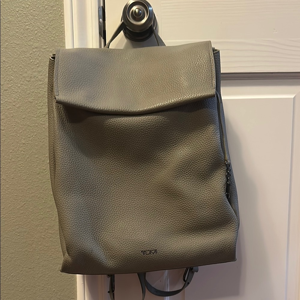 Tumi Gray Backpack with Functional Elegance